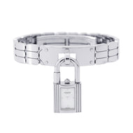 HERMES Kelly watch W16mm Stainless Steel Sparkling White Lacquer DialKE4.110