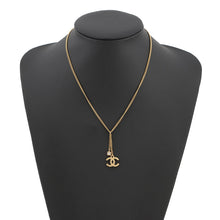 Load image into Gallery viewer, CHANEL CC Logo NecklaceABD016 Metal Rhinestone
