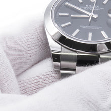 将图像加载到图库查看器中，ROLEX Datejust 41 W41mm Stainless Steel Black Dial126300

