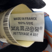 将图像加载到图库查看器中，HERMES Twilly Ex-Libris Bleu Moyan/Jaune Viff/Orange Silk100%
