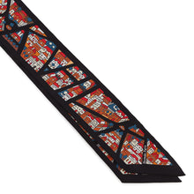 Load image into Gallery viewer, HERMES Twilly Rive Droite Rive Gauche Black/Brique/Blue Silk100%
