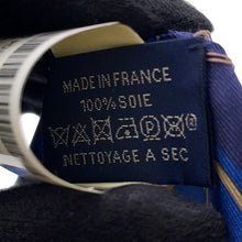 Load image into Gallery viewer, HERMES Twilly Ex-Libris Blue Indigo/Black/Beige Silk100%
