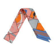 HERMES Twilly HERMESSports Lavande/Salmon/Gris Silk100%