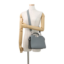 将图像加载到图库查看器中，FENDI Peekaboo 2WAY Handbag Gray7VA530 Leather Size Small
