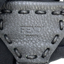 将图像加载到图库查看器中，FENDI Strap You Black/Gray8AV444 Leather Canvas
