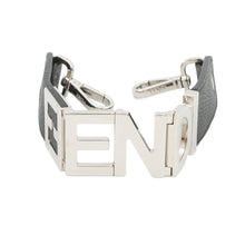 Load image into Gallery viewer, FENDI FENDI logo strap for short handbags. Black8AV483 Leather
