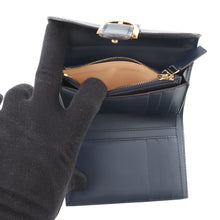 Load image into Gallery viewer, Delvaux Brillon Compact Wallet Tri-Fold night skyAB0493AAM0AZBDO Opera Calf Leather

