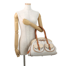 将图像加载到图库查看器中，Dior Trotter Street Chic Shoulder Bag Beige Canvas Leather
