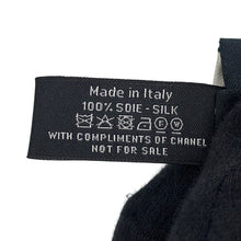 Load image into Gallery viewer, CHANEL CC Logo Scarf White/Black Silk100%
