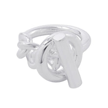 将图像加载到图库查看器中，HERMES Croisette Ring Size GM/55/#15 SV925
