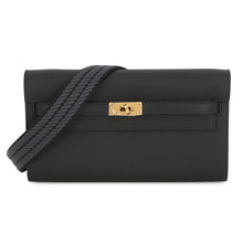 Load image into Gallery viewer, HERMES Kelly wallet long to go Black Epsom
