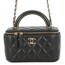 Load image into Gallery viewer, CHANEL Matelasse 2way vanity BlackAP2846 Lambskin
