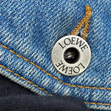 将图像加载到图库查看器中，LOEWE Anagram Trapeze Denim Jacket Size 40 Denim BlueS359Y50X95 Cotton100%
