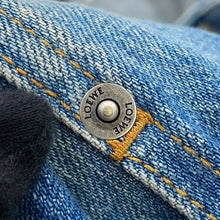Load image into Gallery viewer, LOEWE Anagram Trapeze Denim Jacket Size 40 Denim BlueS359Y50X95 Cotton100%
