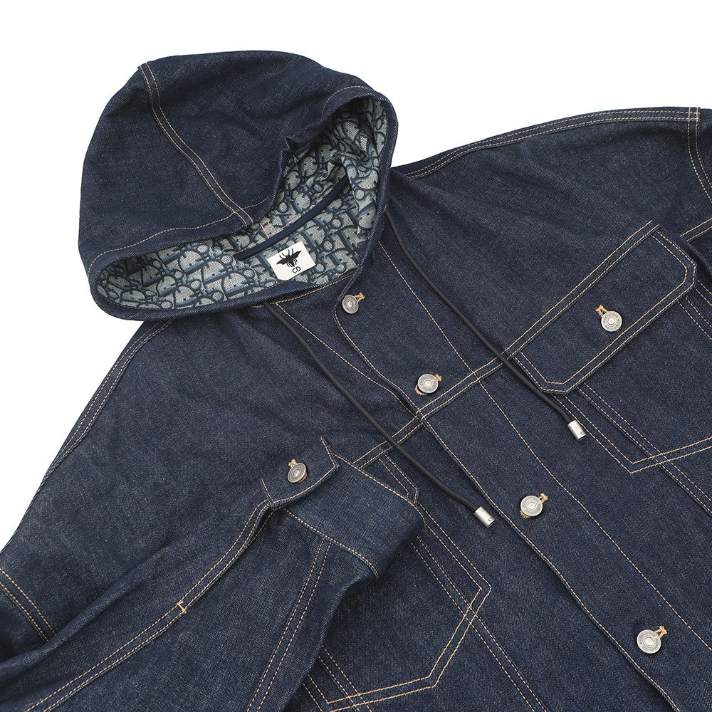 Dior Oblique Oversized Denim Jacket Size 40 Blue442V34A3161_X5461