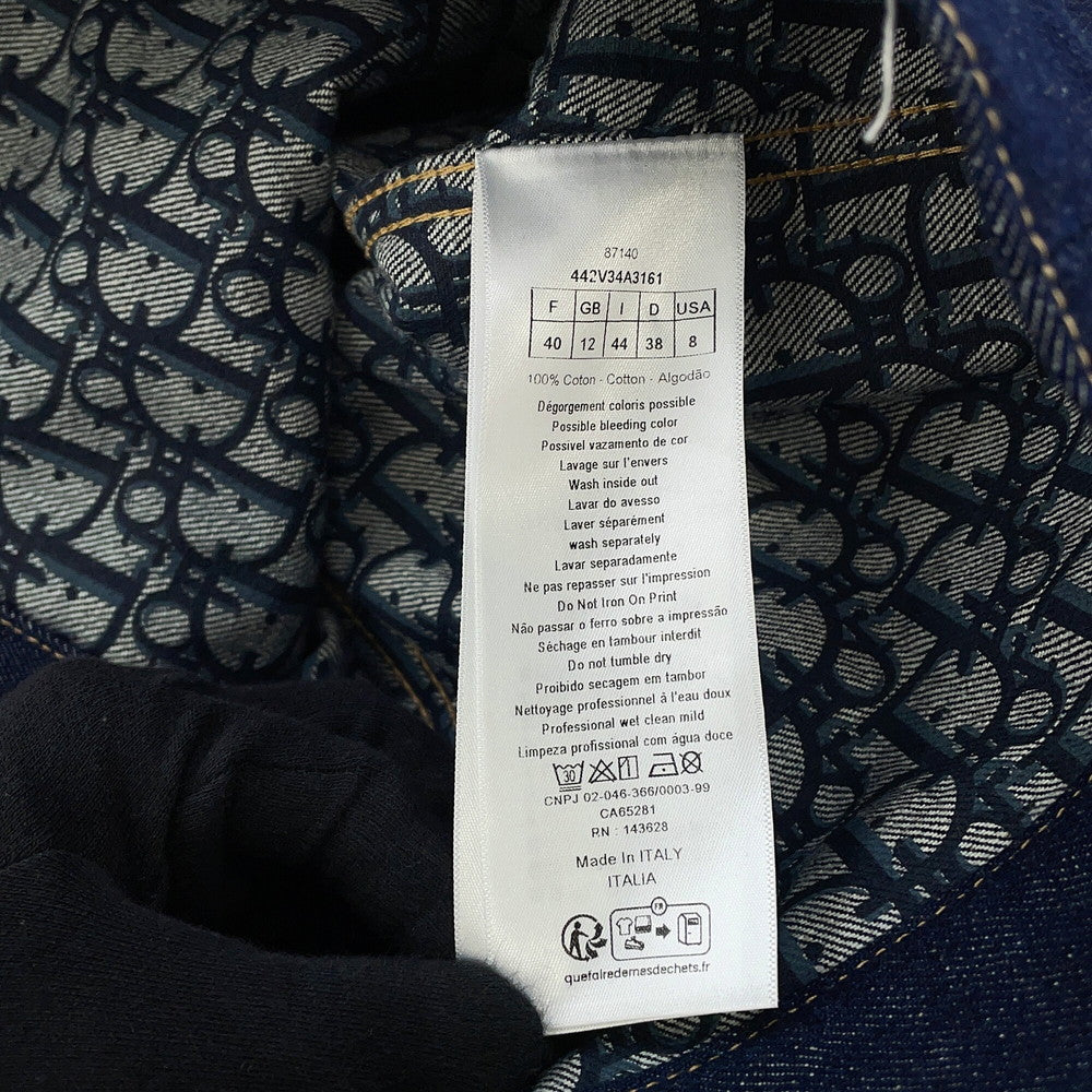 ディオールジャケット34 Dior Oblique Oversized Denim Jacket Size 40 Blue442V34A3161_X5461