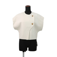 HERMES Short-sleeved bolero Size 34 Blanc Naturel Cashmere100%