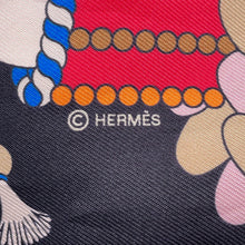 Load image into Gallery viewer, HERMES TwillyBag Charm - La Patisserie Francais 20th Anniversary Edition Black/Blanc/Blue Silk100%
