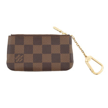 将图像加载到图库查看器中，LOUIS VUITTON Card Key Case Pochette Cles BrownN62658 Damier Ebene Canvas
