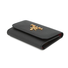 Load image into Gallery viewer, PRADA Multicolor 4-Key Case Black/Hibiscus1PG004_ZLP_F061H Saffiano LeatherLeather
