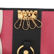 Load image into Gallery viewer, PRADA Multicolor 4-Key Case Black/Hibiscus1PG004_ZLP_F061H Saffiano LeatherLeather
