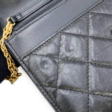 Load image into Gallery viewer, CHANEL 2.55 Icon Chain Wallet BlackA80834 Vintage Calf Leather
