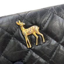 Load image into Gallery viewer, CHANEL 2.55 Icon Chain Wallet BlackA80834 Vintage Calf Leather
