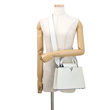 将图像加载到图库查看器中，LOUIS VUITTON Capucines BB White/BlueM20828 Taurillon Leather
