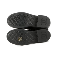 Load image into Gallery viewer, CHANEL CC Logo Lace-Up Boots BlackG38086 Nylon Patent Leather Size 36C
