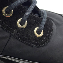 Load image into Gallery viewer, CHANEL CC Logo Lace-Up Boots BlackG38086 Nylon Patent Leather Size 36C
