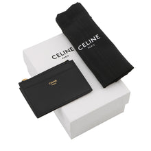 Load image into Gallery viewer, CELINE Triomphe Compact Wallet with Coin Compartment Black10I653DPV.38NO Shiny Calf Leather
