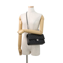 Load image into Gallery viewer, CHANEL Matelasse W Flap ChainShoulder Bag BlackA01112 Lambskin Size 25
