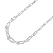 将图像加载到图库查看器中，TIFFANY&amp;Co. Hardware Graduated Link Necklace Size 18in60153092 SV925

