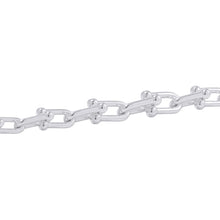 将图像加载到图库查看器中，TIFFANY&amp;Co. Hardware Graduated Link Necklace Size 18in60153092 SV925

