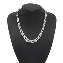 将图像加载到图库查看器中，TIFFANY&amp;Co. Hardware Graduated Link Necklace Size 18in60153092 SV925
