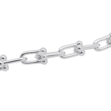 将图像加载到图库查看器中，TIFFANY&amp;Co. Hardware Graduated Link Necklace Size 18in60153092 SV925
