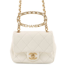 Load image into Gallery viewer, CHANEL Mini Matelasse Handle WhiteAS3450 Calf Leather
