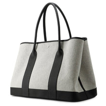 Load image into Gallery viewer, HERMES Neo Garden Voyage Ecru/Black Toile Offiche Negonda Leather Size 41
