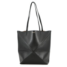 Load image into Gallery viewer, LOEWE puzzle fold tote BlackA657G50X01 Shiny Calf Leather Size Medium
