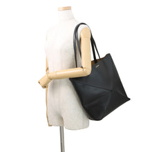 Load image into Gallery viewer, LOEWE puzzle fold tote BlackA657G50X01 Shiny Calf Leather Size Medium
