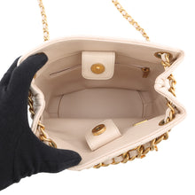 将图像加载到图库查看器中，CHANEL Matelasse Chain Shoulder Bucket Bag BeigeAS3873 Lambskin Size Small
