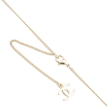 Load image into Gallery viewer, CHANEL CC Logo Bambi Motif Long Necklace Gold Plated Rhinestone Faux Pearl
