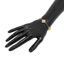 将图像加载到图库查看器中，Van Cleef &amp; Arpels Vintage Alhambra Bracelet 5 motifs Size vintageVCARO1IE00 18K Yellow Gold
