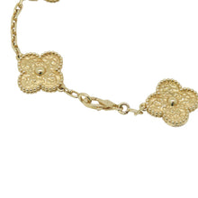 将图像加载到图库查看器中，Van Cleef &amp; Arpels Vintage Alhambra Bracelet 5 motifs Size vintageVCARO1IE00 18K Yellow Gold
