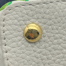 将图像加载到图库查看器中，LOUIS VUITTON Capucines Green/WhiteM59879 Taurillon Leather Textile Size MINI
