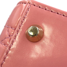将图像加载到图库查看器中，Dior Lady Dior 2Way Handbag Antique pinkM0505OWCB_M77P Patent Leather Size Mini
