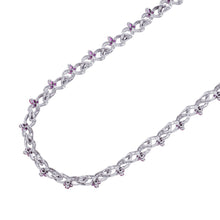 将图像加载到图库查看器中，June Ruby Diamond Design Necklace 18K White Gold
