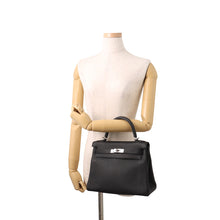 将图像加载到图库查看器中，HERMES Kelly Black Togo Leather Size 28
