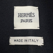 将图像加载到图库查看器中，HERMES Double-faced wrap coat Size 34 Black Cashmere100%
