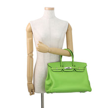将图像加载到图库查看器中，HERMES Birkin Apple Green Taurillon Clemence Size 35
